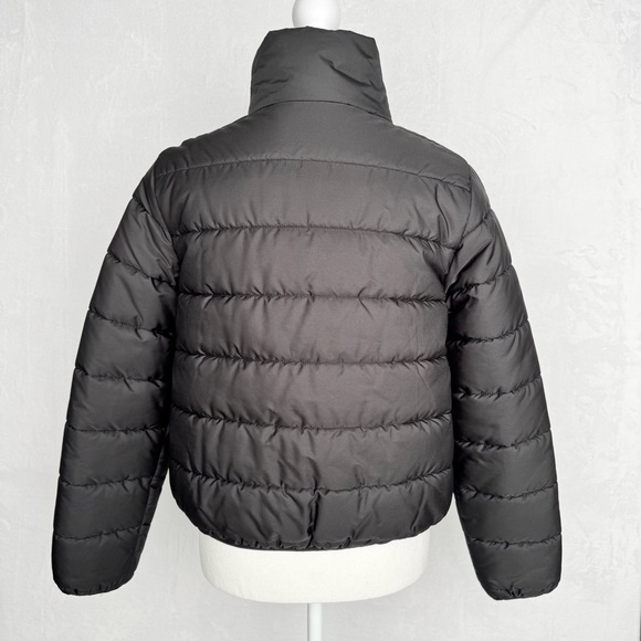 WILD FABLE Cropped Puffer Jacket XS Black Boxy Zip Stand Collar Lightweight - Picture 15 of 16